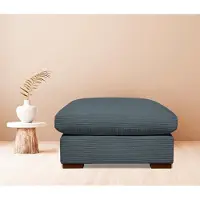 Home affaire Polsterhocker "Coray", grau, B:92cm H:47cm T:92cm, 100% PES, Hocker, Polsterhocker, mit Federn und Daunen