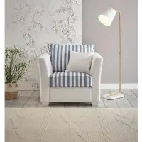 Home affaire Sessel "CALIFORNIA", beige (hellbeige), B:95cm H:88cm T:96cm, 100% PES, Sessel, Sessel, maritimer Landhausstil, Sessel mit Holzfüßen Weiß lackiert