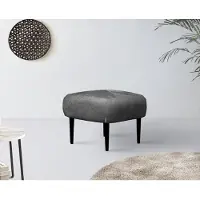 LeGer By Lena Gercke Polsterhocker "Dinah", grau (anthrazit), B:64cm H:48cm T:64cm, 100% Polyester, , Hocker, Polsterhocker, passend Zum Sessel "Dinah"