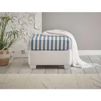 Home affaire Hocker "CALIFORNIA", beige (hellbeige), B:80cm H:43cm T:80cm, 100% PES, Hocker, Hocker, maritimer Landhausstil, Hocker in 2 Größen, Holzfüße Weiß lackiert