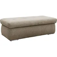 Domo Hocker "NMORIC", braun (schlamm), B:136cm H:43cm T:64cm, 100% Polyester, Hocker, Hocker, mit Stauraumfach, auch in Cord