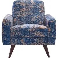 Exxpo - Sofa Fashion Sessel "Side, bequemer Loungesessel mit extravagantem Bezug, Breite 82cm", blau, B:82cm H:87cm T:80cm, 100%PES, Sessel, Sessel