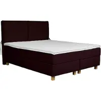 Home affaire Boxspringbett "Nele", lila, B:181cm L:210cm, Struktur fein (100% Polyester);Samtvelours (100% Polyester), Komplettbetten, Boxspringbett, inkl. Topper im schlichtem Design