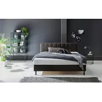 Atlantic Home Collection Boxbett "Nikola", grau (anthrazit), B:162cm L:210cm, , Komplettbetten, Boxbett, Massivholzfüßen, mit / ohne Matratze, in H2 und H3 erhältlich