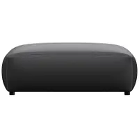 FLEXLUX Pouf "Lucera", schwarz (deep schwarz), B:104cm H:41cm T:82cm, Kunststoff, Poufs, Pouf, modern & anschmiegsam, Kaltschaum, Stahl-Wellenunterfederung