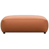 FLEXLUX Pouf "Lucera", braun (modern cognac), B:104cm H:41cm T:82cm, Kunststoff, Poufs, Pouf, modern & anschmiegsam, Kaltschaum, Stahl-Wellenunterfederung