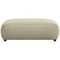 FLEXLUX Pouf "Lucera", beige (sandy beige), B:104cm H:41cm T:82cm, Kunststoff, Poufs, Pouf, modern & anschmiegsam, Kaltschaum, Stahl-Wellenunterfederung