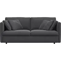 FLEXLUX 2,5-Sitzer "Lovane", grau (dervit grau), B:187cm H:84cm T:117cm, 100% Polyester, Sofas, 2 5-Sitzer, Weich & anschmiegsam, große Sitztiefe auf Kaltschaum, Dekokissen inkl.