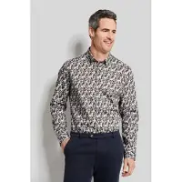 Bugatti Langarmhemd mit floralem Print