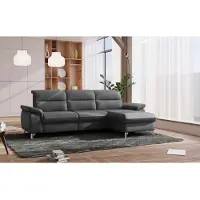 Sit&More Ecksofa SIT & MORE "Astoria L-Form", grau (dunkelgrau), B:260cm H:91cm T:175cm, 100% Polyester, Sofas, Ecksofa, wahlweise mit motorischer Relaxfunktion