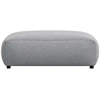 FLEXLUX Pouf "Lucera", grau (sophisto grau), B:104cm H:41cm T:82cm, Kunststoff, Poufs, Pouf, modern & anschmiegsam, Kaltschaum, Stahl-Wellenunterfederung