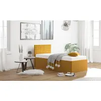 Westfalia Polsterbetten Polsterbett, gelb (sonnengelb), B:108cm L:210cm, SCHLAFKOMFORT, Betten, Polsterbett, mit Bettkasten bei Ausführung mit Matratze