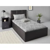 Westfalia Polsterbett, schwarz, B:108cm L:210cm, SCHLAFKOMFORT, Betten, Polsterbett, inkl. Bettkasten bei Ausführung mit Matratze, in 2 Höhen