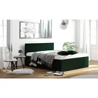 Westfalia Polsterbetten Polsterbett, grün (moosgrün), B:208cm L:210cm, SCHLAFKOMFORT, Betten, Polsterbett, mit Bettkasten bei Ausführung mit Matratze