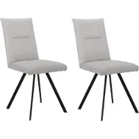 Otto Home 4-Fußstuhl "Sava", schwarz (hellgrau aulla 85, schwarz), B:49cm H:94cm, Holzwerkstoff, Metall, Polyester, Stühle, 4-Fußstuhl, Metallgestell
