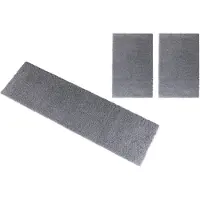 Bruno Banani Bettumrandung "Shaggy Soft" Gr. 14, grau (hellgrau), H:30mm, Obermaterial: 100% Polypropylen, Bettumrandungen, Bettumrandung, gewebt, Uni-Farben, besonders weich, Bettvorleger, Läufer-Set