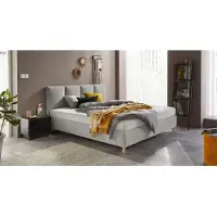 Westfalia Polsterbett, grau, Liegefläche Länge B: 200cm x 180cm, Strukturstoff, 7-Zonen-Kaltschaummatratze H2, SCHLAFKOMFORT, Betten, Polsterbett