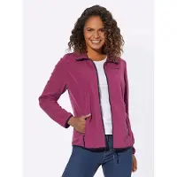 Casual Looks Fleecejacke , Damen, Gr. 36, lila (erika), 100% Polyester, unifarben, Jacken Fleecejacke