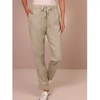 CREATION L PREMIUM Leinen-Viskose-Hose in beige | Gr.: 18
