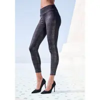LASCANA Leggings im modischen Hahnentrittmuster