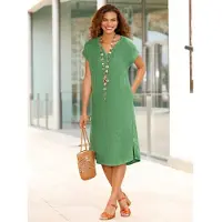 Witt Sommerkleid "Kleid Sommerkleid in Musselin-Qualität", Damen, Gr. 36, grün (apfel), Sportlich, Rundhals, Kleider Sommerkleid