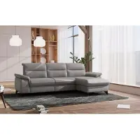 Sit&More Ecksofa SIT & MORE "Astoria L-Form", grau, B:260cm H:91cm T:175cm, 100% Polyester, Sofas, Ecksofa, wahlweise mit motorischer Relaxfunktion