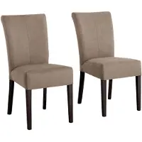 Home affaire Esszimmerstuhl "Queen", grau (taupe), B:46cm H:93cm T:64cm, Massivholz, Stühle, Esszimmerstuhl, Beine aus massiver Buche, wengefarben lackiert, Polsterstuhl