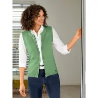 Witt Strickjacke "Strickweste Strickweste mit Reißverschluss", Damen, Gr. 36, apfel, Sportlich, Rundhals, Strickjacken Strickjacke