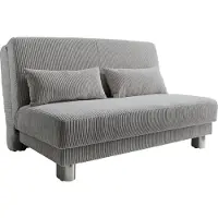 Home affaire Schlafsofa "Gina", grau, B:140cm H:86cm T:195cm, Sofas, Schlafsofa, mit einem Handgriff vom Sofa zum Bett