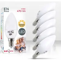 B.K.Licht LED-Leuchtmittel, Energieeffizienz: F, weiß, L:10cm Ø:3,7cm, Leuchtmittel, LED-Lampe Glühbirne 5 Watt 470 Lumen 3.000 Kelvin Energiesparlampe, LED-Leuchtmittel