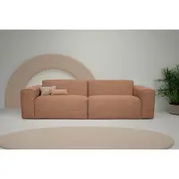 Otto Home 3-Sitzer "Clayton Breite 248 cm", braun (light braun), B:248cm H:70cm T:96cm, 100% Polyester, Sofas, 3-Sitzer, in einem trendigen Cord-Bezug, verschiedene Kombinationen verfügbar