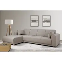 Otto Home Ecksofa "LEMPS wahlweise Recamiere links oder rechts L-Form", beige, B:297cm H:85cm T:162cm, 100% Polyester, Sofas, Ecksofa, incl. Zierkissen, Stellmaße 297x162 cm