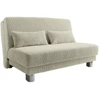 Home affaire Schlafsofa "Gina", beige (ecru), B:120cm H:86cm T:195cm, Sofas, Schlafsofa, mit einem Handgriff vom Sofa zum Bett