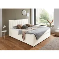 Atlantic Home Collection Boxbett "Alva, wahlweise mit Matratze", weiß, B:180cm L:211cm, , Komplettbetten, Boxbett, wahlweise mit Matratze und Topper