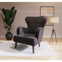 Home affaire Sessel "SICILIA", schwarz, B:71cm H:86cm T:64cm, 100% Polyester, Sessel, Sessel, moderner Ohrensessel