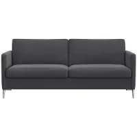 FLEXLUX 2,5-Sitzer "Fiore, super Sitzkomfort durch Kaltschaum im Sitz", grau (dervit grau), B:181cm H:85cm T:92cm, 100% Polyester, Sofas, 2 5-Sitzer, schmale Armlehnen, Füße Alu
