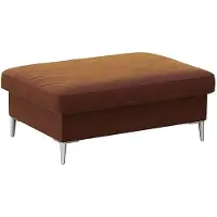 FLEXLUX Pouf "Fiore", braun (cognac), B:97cm H:34cm T:66cm, Aluminium, Poufs, Pouf, Kaltschaum, Füße Alu