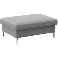 FLEXLUX Pouf "Fiore", grau (sophisto gre), B:97cm H:34cm T:66cm, Aluminium, Poufs, Pouf, Kaltschaum, Füße Alu
