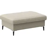 FLEXLUX Pouf "Fiore", weiß (sanftes weiß), B:97cm H:34cm T:66cm, Aluminium, Holz teilmassiv, Poufs, Pouf, Kaltschaum, Füße Alu+schwarz