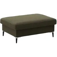 FLEXLUX Pouf "Fiore", grün (moss grün), B:97cm H:34cm T:66cm, Aluminium, Holz teilmassiv, Poufs, Pouf, Kaltschaum, Füße Alu+schwarz
