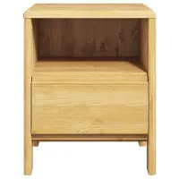Otto Home Nachttisch "Luven", beige (natur, natur), B:44cm H:54cm T:34cm, Tische, Nachttisch, aus massiver Kiefer, mit 1 Schublade, Breite 44 cm