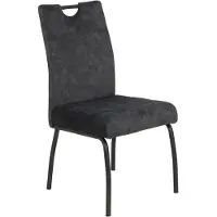 Hela 4-Fußstuhl "EVELYN", schwarz (vintage anthrazit, grau, vintage anthrazit), B:50cm H:97cm T:62cm, 100% Polyester, Stühle, 4-Fußstuhl, Komfortsitz mit Federkorb