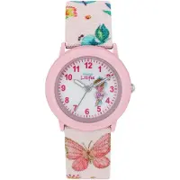 Prinzessin Lillifee Mädchen Armbanduhr 2037727 Textilband Blumen Schmetterling r...