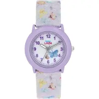 Prinzessin Lillifee Mädchen Armbanduhr 2037731 Textilband Schmetterlinge lila
