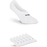 FILA Füßlinge "UNISEX GHOST SOCKS" 6 Paar, mit Logo-Schriftzug, Silikonstreifen an der Ferse für besseren Halt