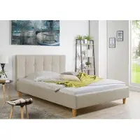 Maintal Polsterbett "Leesburg", beige (creme, beige), B:105cm H:99cm L:216cm, Betten, Polsterbett, Bettseiten zerlegt, ohne Bettkasten