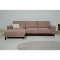 Otto Home Ecksofa "Xander, L-Form", braun (cinnamon), B:280cm H:85cm T:152cm, 90% PES, 10% NY, Sofas, Ecksofa, Breite 280 cm, Soft-Touch Chenille, schwarze Metallfüße