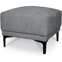 Otto Home Polsterhocker "Xander", grau (dunkelgrau), B:58cm H:45cm T:58cm, 90% PES, 10% NY, Hocker, Polsterhocker, Breite 58 cm, Soft-Touch Chenille, schwarze Metallfüße
