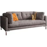Otto Home 2-Sitzer "Landau", grau, B:183cm H:75cm T:92cm, Sofas, 2-Sitzer, in Cord-Stoff mit Metallfuß