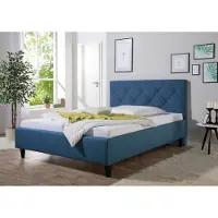 Maintal Polsterbett "Rexburg", blau, B:147cm H:107cm L:212cm, Betten, Polsterbett, Bettseiten zerlegt, ohne Bettkasten